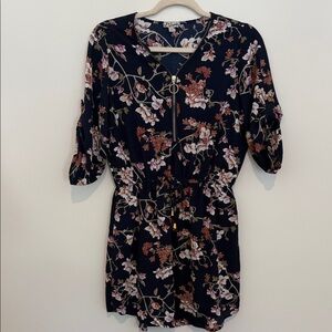 Justify Navy Floral Dress Size M